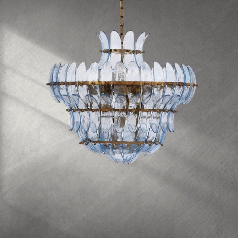 Arcade 10 - Light Blown Glass Chandelier - BlueBlushlighting