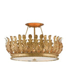 Arcadia Semi - Flush Mount Chandelier 18.5'' For living room, bed room, Foyer Entryway - Blushlighting