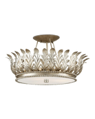 Arcadia Semi - Flush Mount Chandelier 18.5'' For living room, bed room, Foyer Entryway - Blushlighting