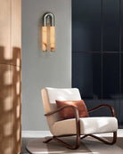 Arch Alabaster Sconce-Wall Lamp-Blushlighting-Blushlighting