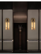 Arch Alabaster Sconce - ∅ 5.5″ x H 17.7″Bronze & WhiteBlushlighting