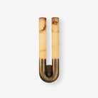 Arch Alabaster Sconce - ∅ 5.5″ x H 17.7″Bronze & WhiteBlushlighting