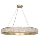 Arctic Halo Crystal Chandelier - Champagne Tinted Gold Leaf38”Blushlighting