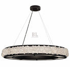 Arctic Halo Crystal Chandelier - Matte Black38”Blushlighting