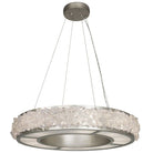 Arctic Halo Crystal Chandelier - Silver Leaf30”Blushlighting