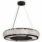 Arctic Halo Crystal Chandelier - Matte Black30”Blushlighting