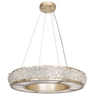 Arctic Halo Crystal Chandelier - Champagne Tinted Gold Leaf30”Blushlighting