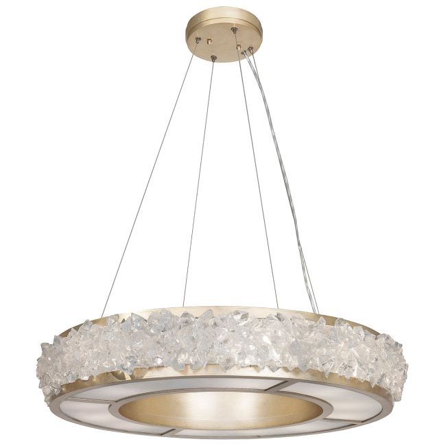 Arctic Halo Crystal Chandelier - Champagne Tinted Gold Leaf30”Blushlighting