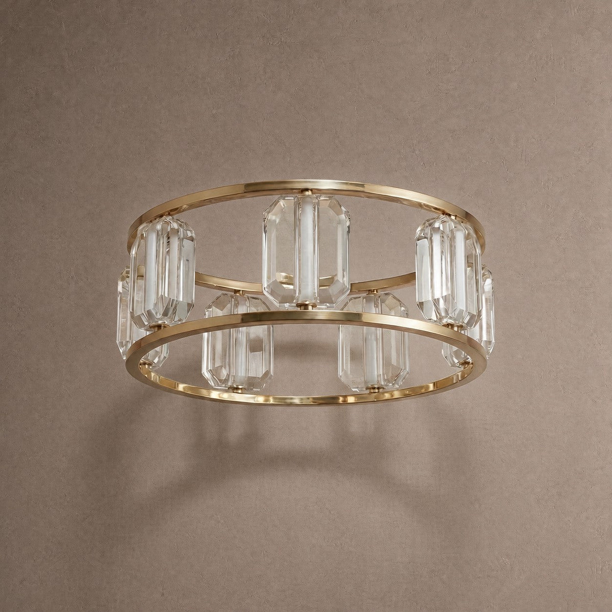 Arcus Contemporary Crystal Chandelier - Ø39.4" × H7.9" (Ø100 × H20 cm)Blushlighting