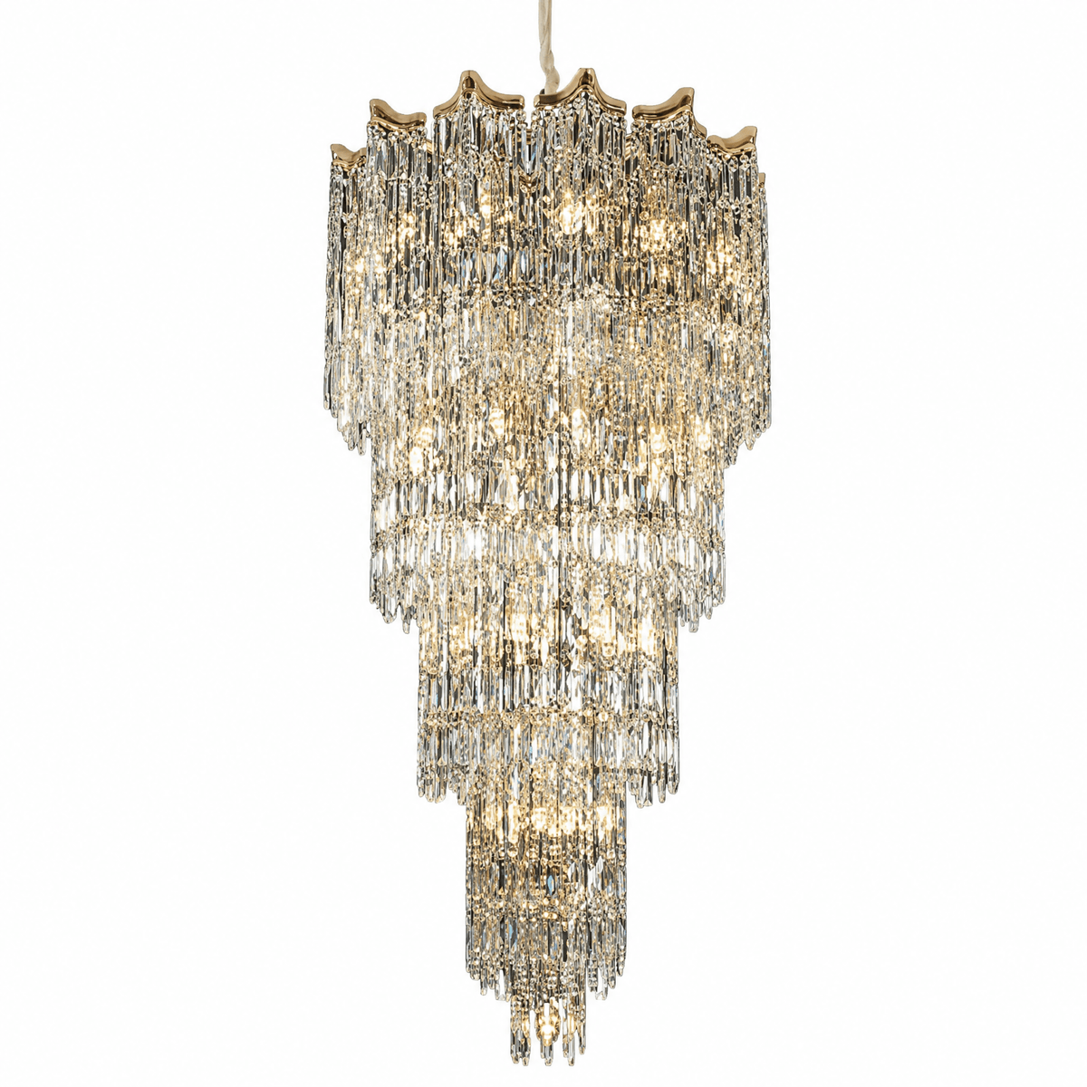 Aria Crystal Halo Chandelier - Blushlighting
