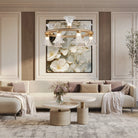 Aria Glass Round Chandelier 25.2"D - Ø32.7" × H10.6" (Ø83 × H26.8 cm)Blushlighting