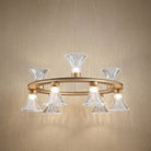 Aria Glass Round Chandelier 25.2"D - Ø32.7" × H10.6" (Ø83 × H26.8 cm)Blushlighting