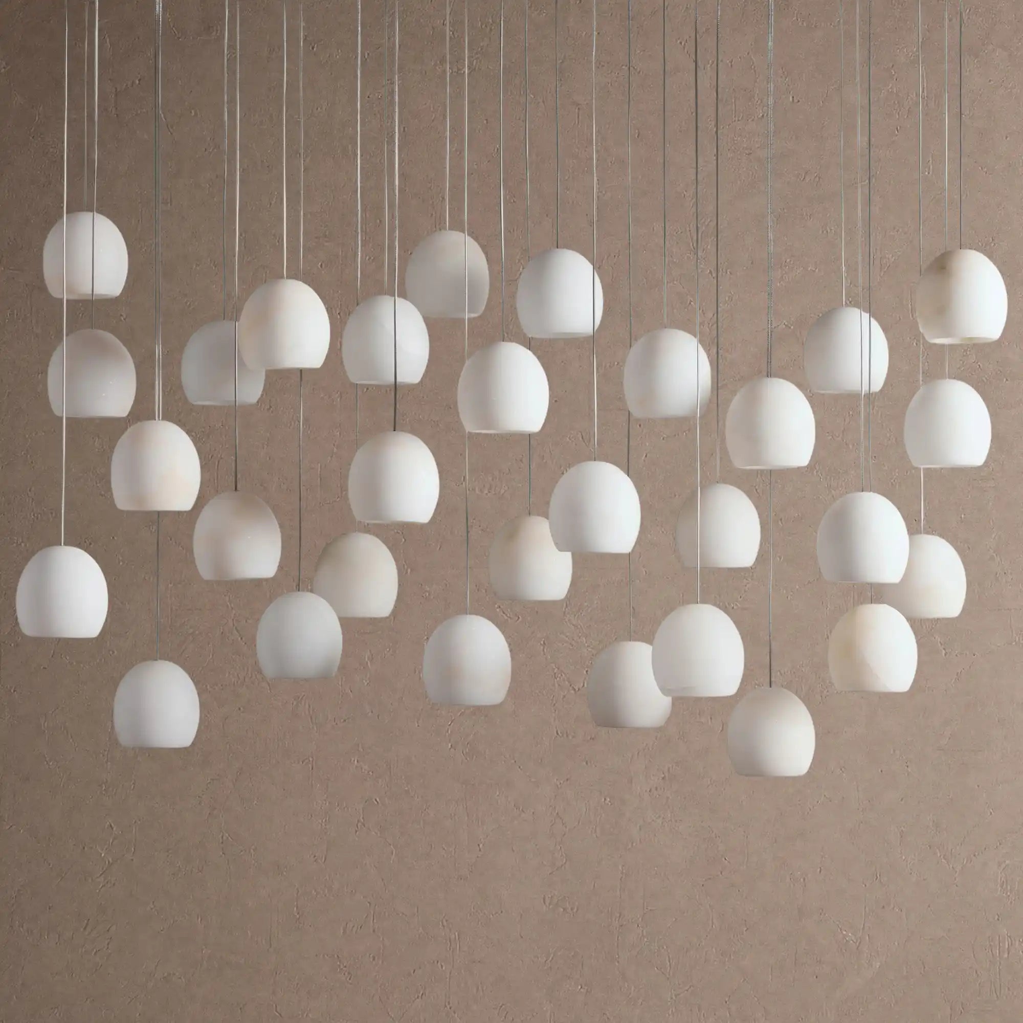Arica Rectangular Chandelier 7/15/30 Light - 30-LightBlushlighting