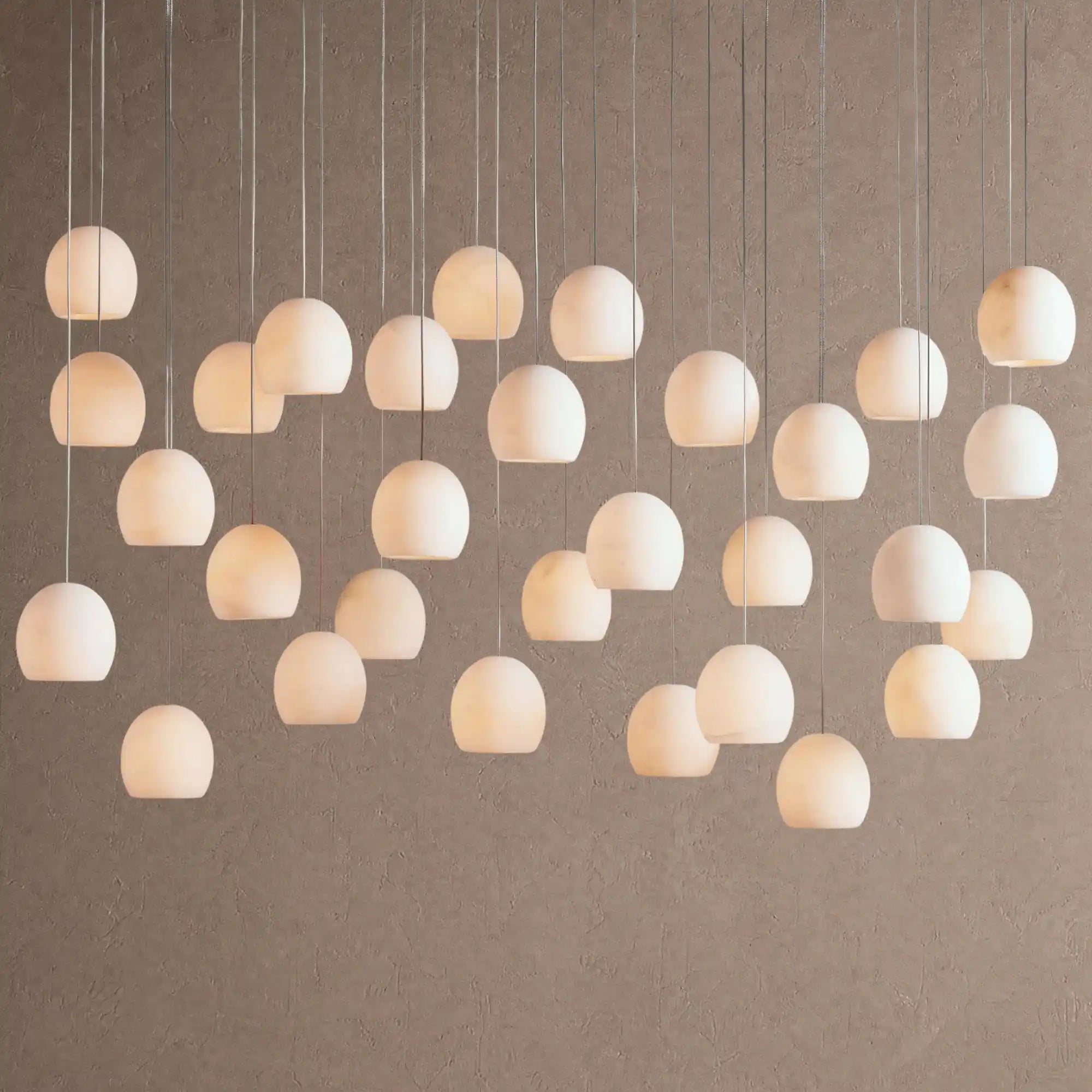 Arica Rectangular Chandelier 7/15/30 Light - 30-LightBlushlighting