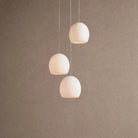 Arica Round Alabaster Chandelier Light - 3-LightBlushlighting