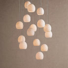 Arica Round Alabaster Chandelier Light - 15-LightBlushlighting