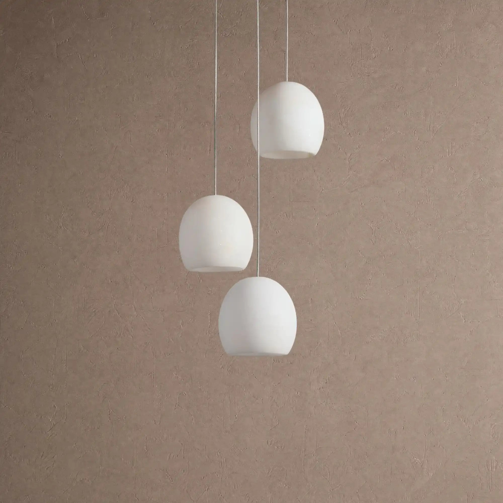 Arica Round Alabaster Chandelier Light - 3-LightBlushlighting