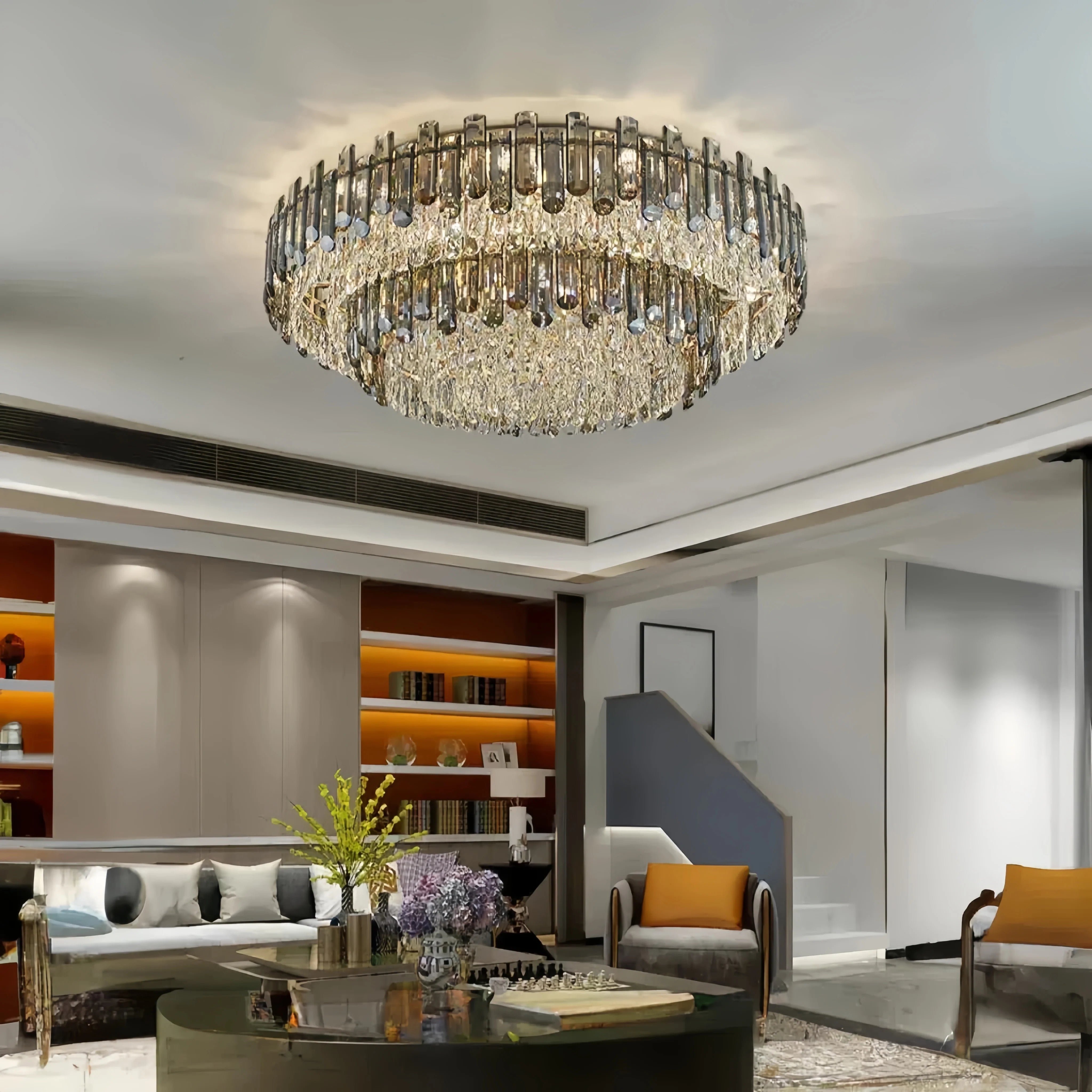 Arina Luxury Round Crystal Chandelier 31" - Blushlighting