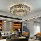 Arina Luxury Round Crystal Chandelier 31" - Blushlighting