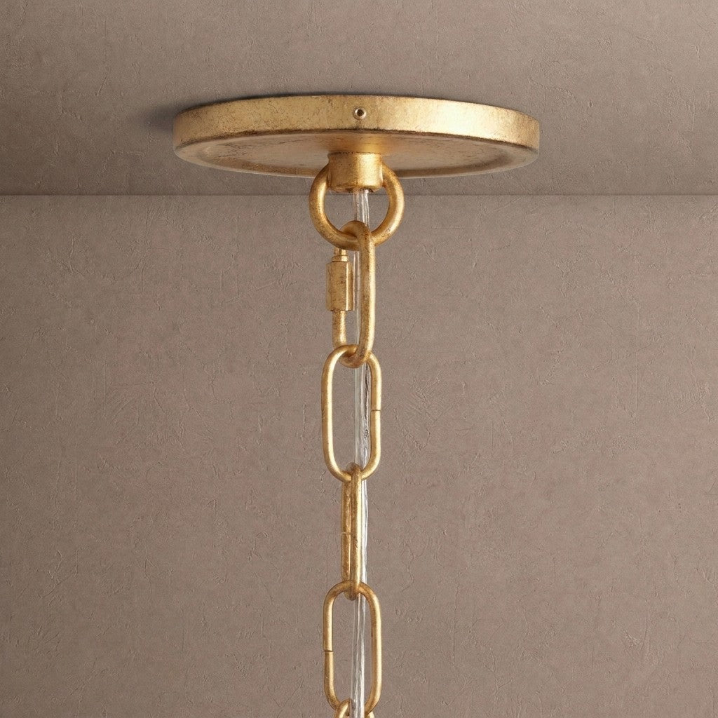 Arnett Round Chandelier - 8 LIGHTGOLDBlushlighting