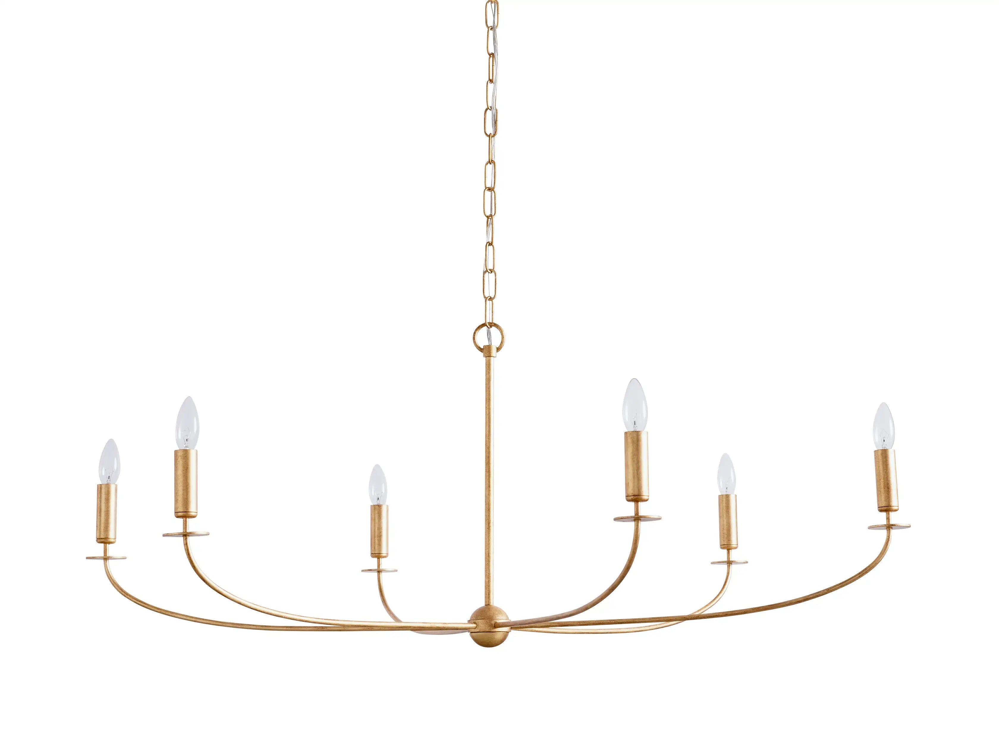 Arnett Round Chandelier - 6 LIGHTGOLDBlushlighting