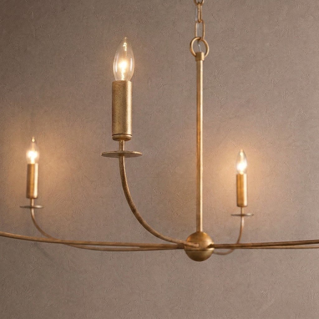 Arnett Round Chandelier - 8 LIGHTGOLDBlushlighting