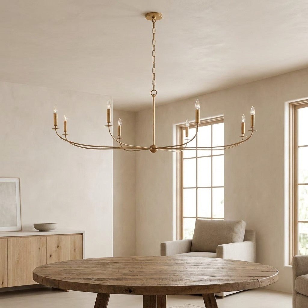 Arnett Round Chandelier - 6 LIGHTGOLDBlushlighting