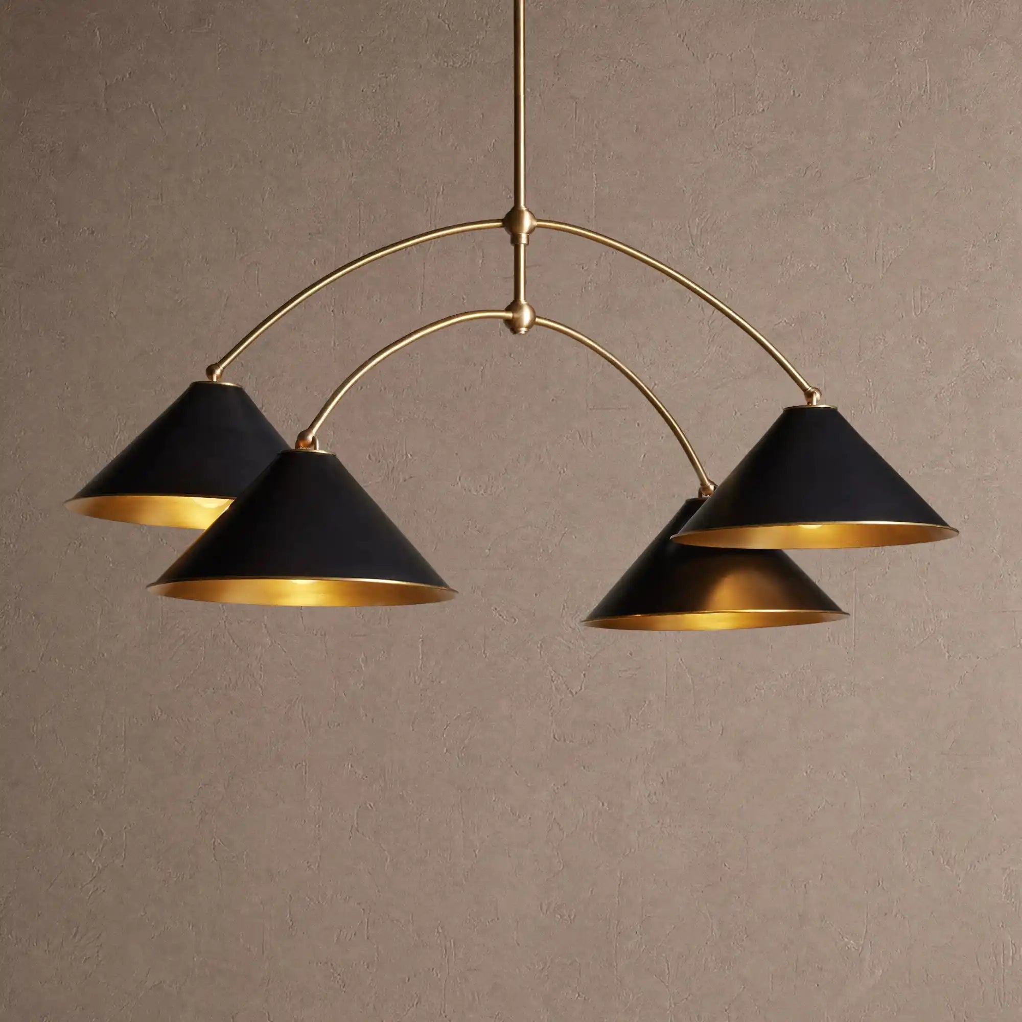 Arno 4-Light Round Chandelier - BlackBlushlighting
