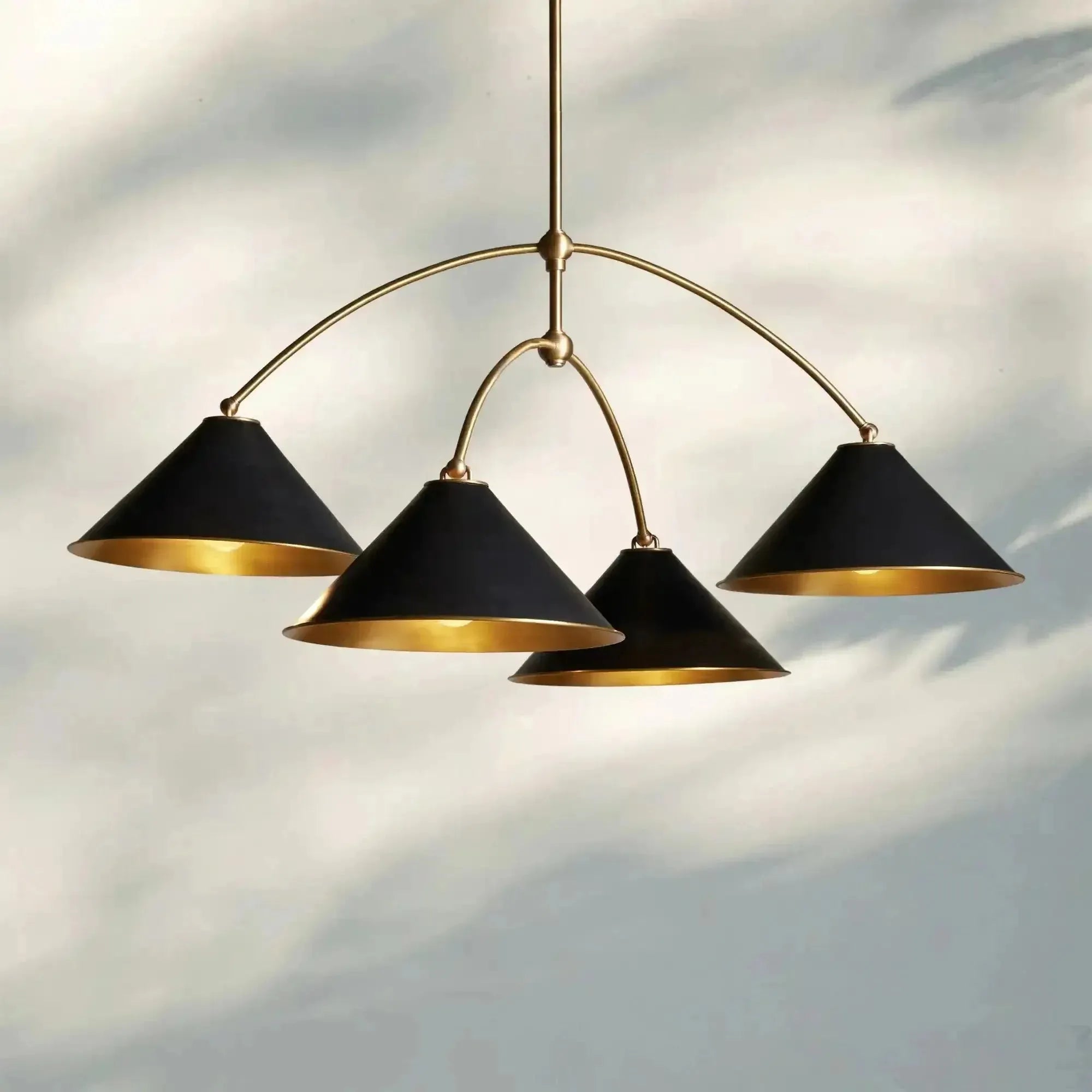 Arno 4 - Light Round Chandelier - BlackBlushlighting
