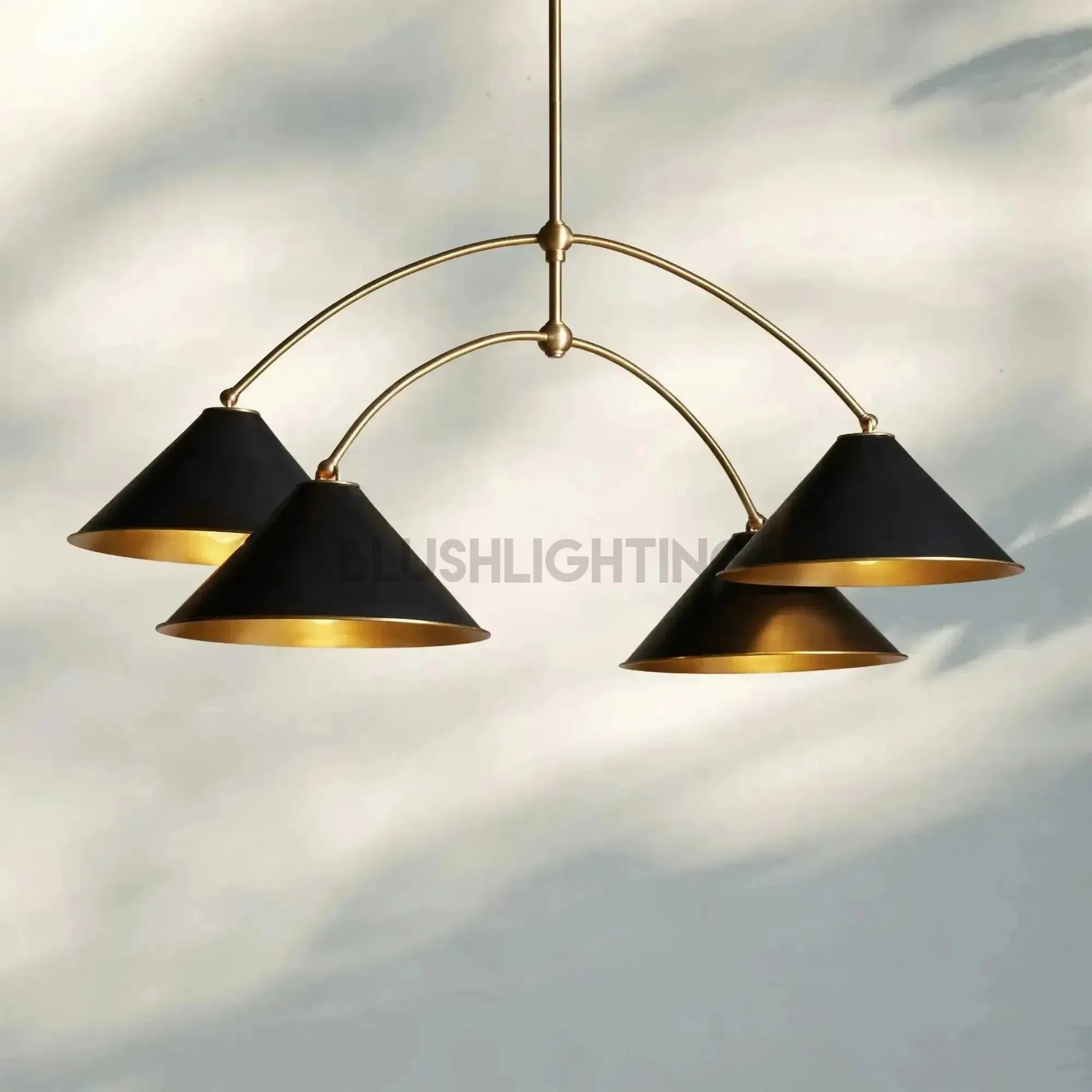Arno 4 - Light Round Chandelier - BlackBlushlighting