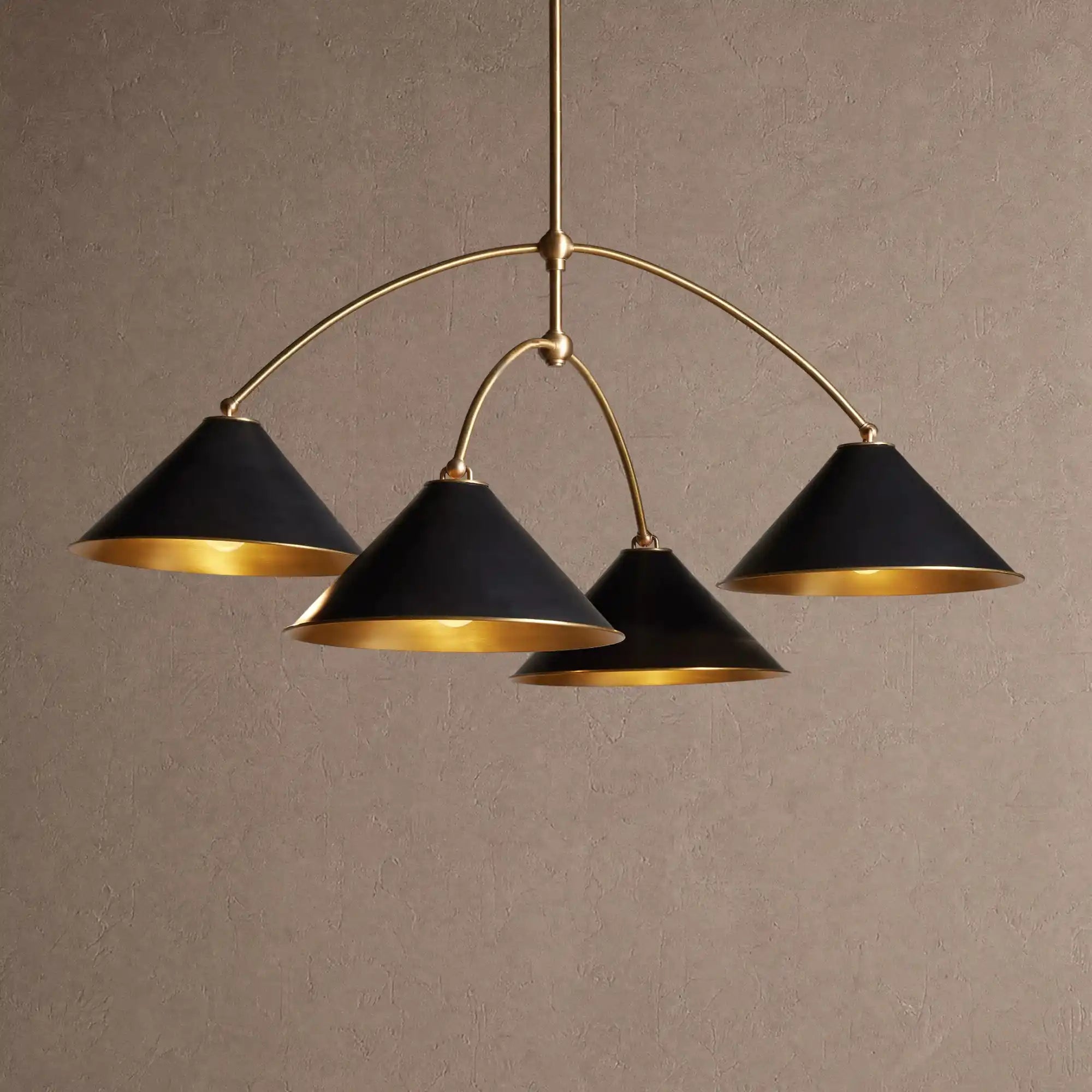 Arno 4-Light Round Chandelier - BlackBlushlighting