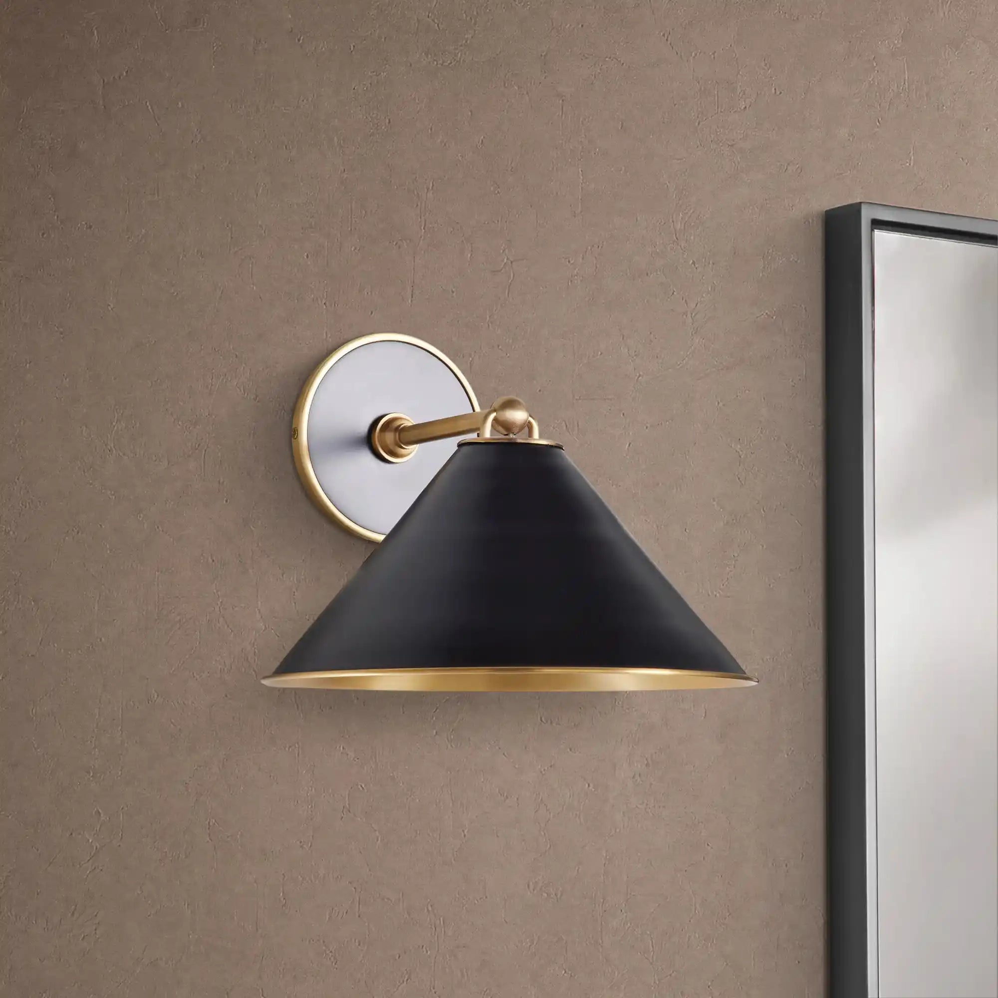 Arno Single Wall Sconce - BlackBlushlighting