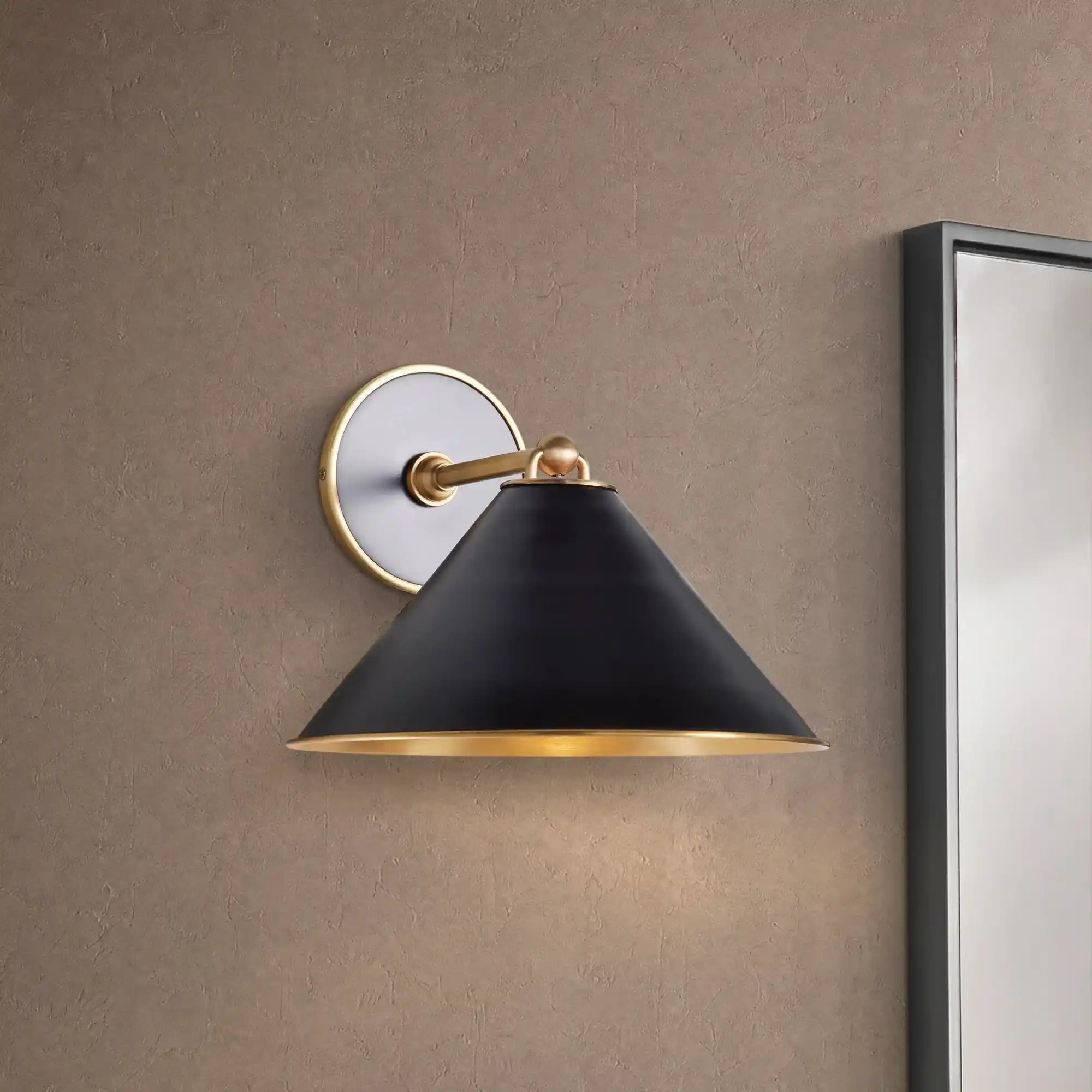 Arno Single Wall Sconce - BlackBlushlighting