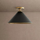 Arno Small Flush Mount in Black - Blushlighting