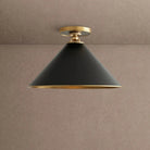 Arno Small Flush Mount in Black - Blushlighting