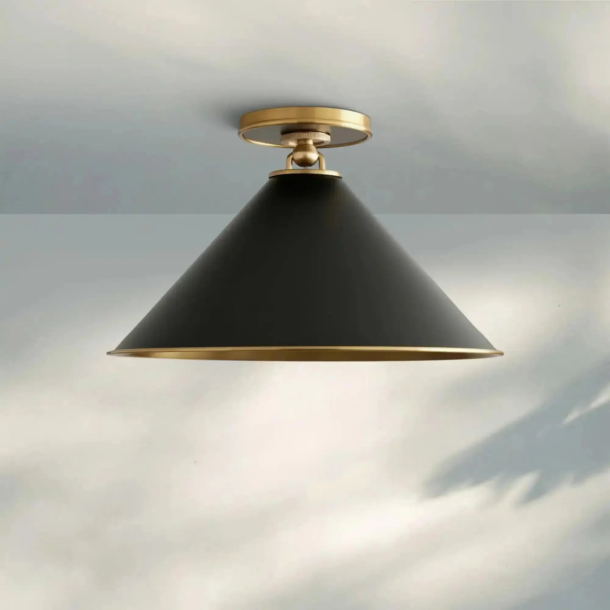 Arno Small Flush Mount in Black - Blushlighting
