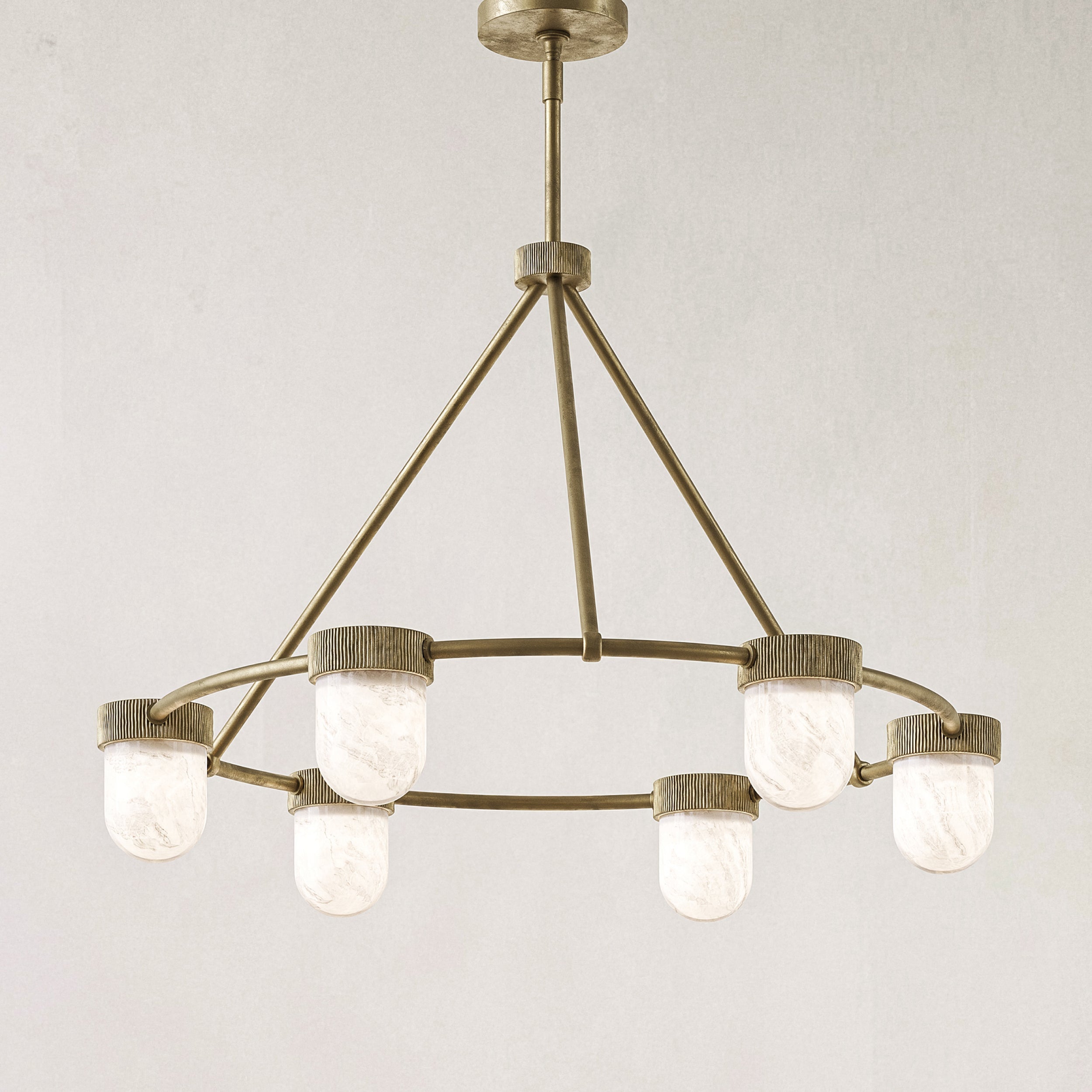 Arora Alabaster Chandelier 35" - Blushlighting