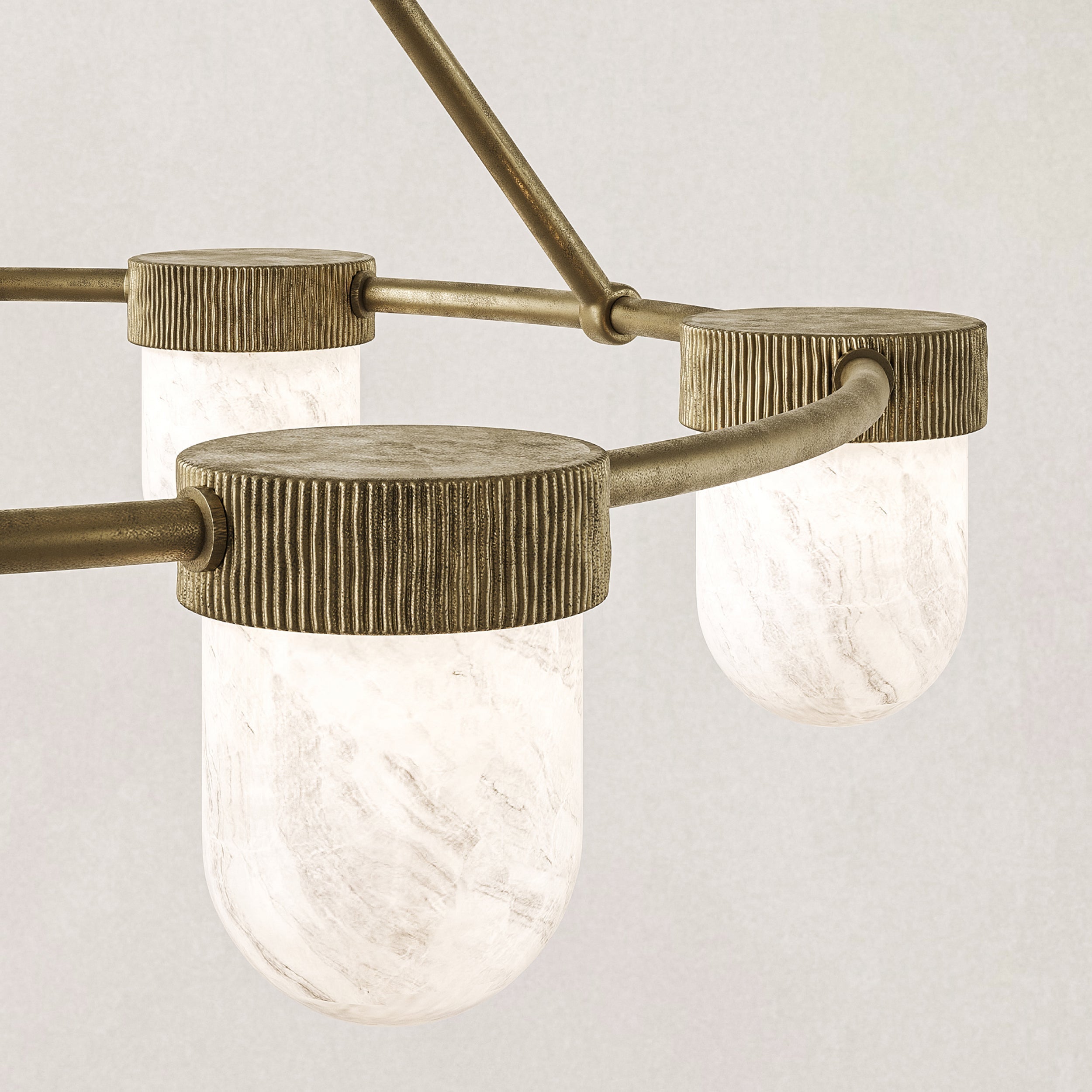 Arora Alabaster Chandelier 35" - Blushlighting