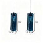 Art Design Colorful Rectangle Cluster Glass Tile Pendant Chandelier - 60 Lights / Round Base / W36"*H180"AmberWarm LightBlushlighting