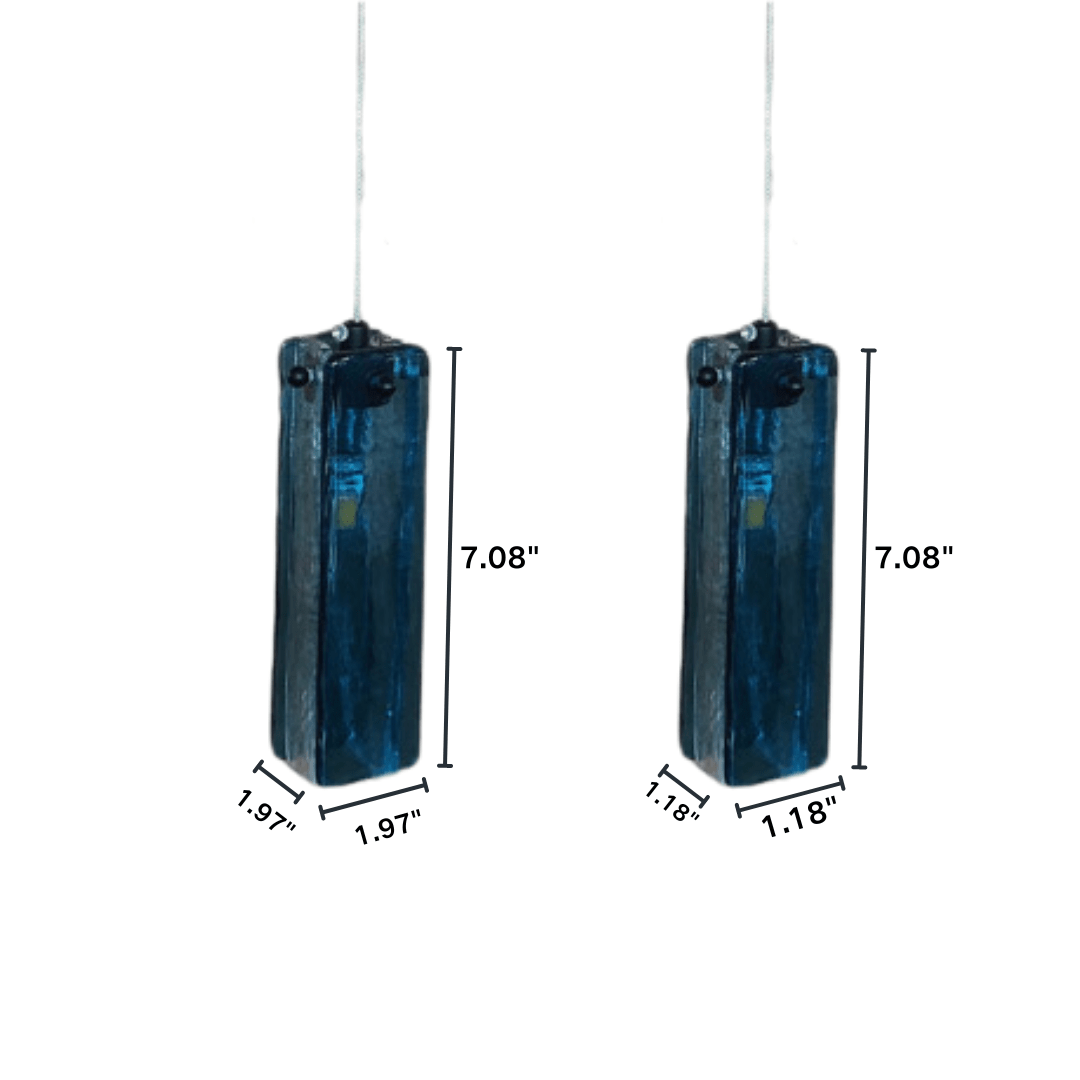 Art Design Colorful Rectangle Cluster Glass Tile Pendant Chandelier - 15 Lights / Round Base / W39"*H144"AmberWarm LightBlushlighting