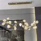 Art Design Creative Ceramic Magnolia Ring/Linear Chandelier for Bedroom/Living Room/Dining Room/Kitchen Island-Chandeliers-Blushlighting-Blushlighting