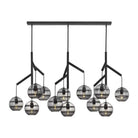 Art Glass Ball Sedona Triple Chandelier - Transparent SmokeBlackBlushlighting