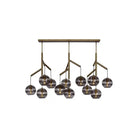 Art Glass Ball Sedona Triple Chandelier - Blushlighting
