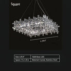 Art Irregular Block Collection Crystal Pendant Chandelier Suit for Living/Dining Room - Blushlighting