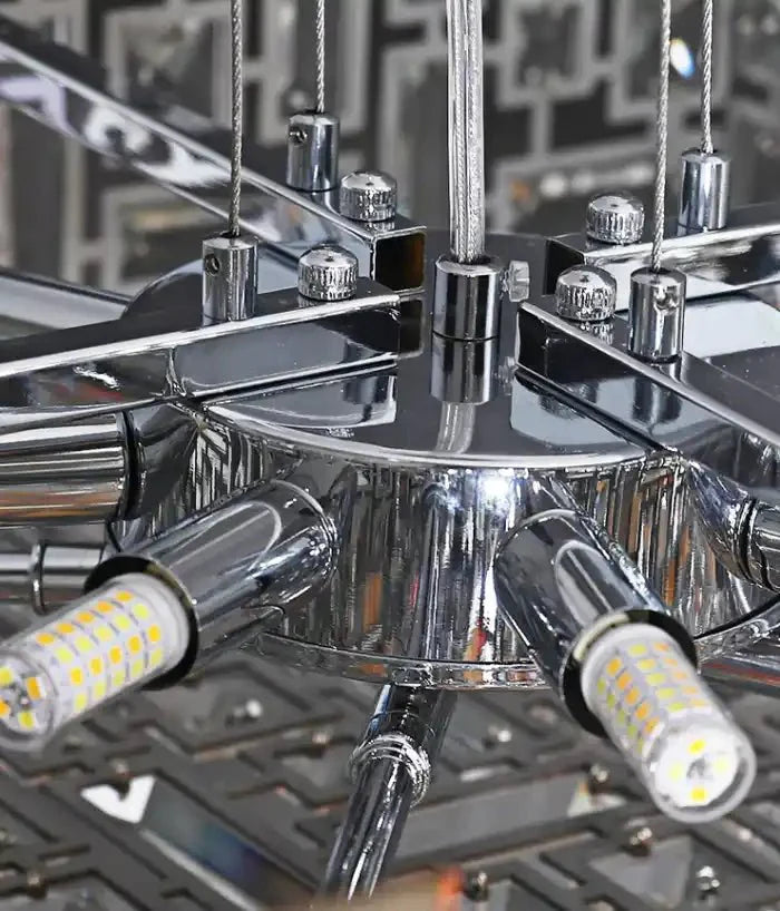 Art Irregular Block Collection Crystal Pendant Chandelier Suit for Living/Dining Room - Blushlighting