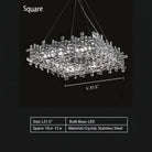 Art Irregular Block Collection Crystal Pendant Chandelier Suit for Living/Dining Room - Blushlighting