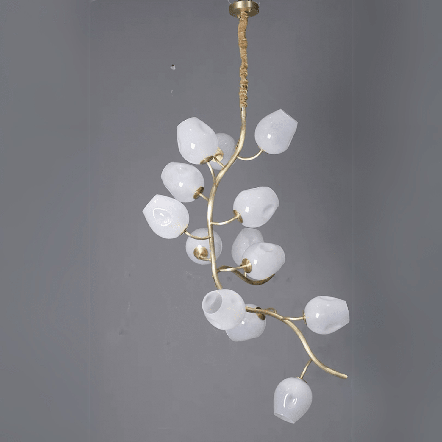 Artistic Glass Lampshade Chandelier with Branches Design for High Ceilings - Style A/13 Lights/D27.56"*H39.4"(D70cm*H100cm)Warm LightBlushlighting