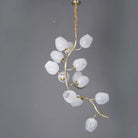 Artistic Glass Lampshade Chandelier with Branches Design for High Ceilings-Blushlighting