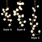 Artistic Glass Lampshade Chandelier with Branches Design for High Ceilings - Style A/13 Lights/D27.56"*H39.4"(D70cm*H100cm)Warm LightBlushlighting