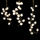 Artistic Glass Lampshade Chandelier with Branches Design for High Ceilings-Blushlighting